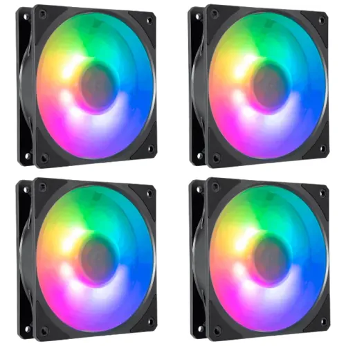 Kit 4 Fan Cooler Master Mobius 120P ARGB, 120mm, Black, MFZ-M2DN-24NP2-R1