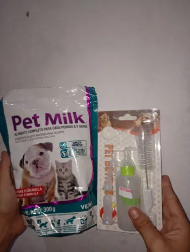 Leite pra filhote pet milk +mamadeira novo