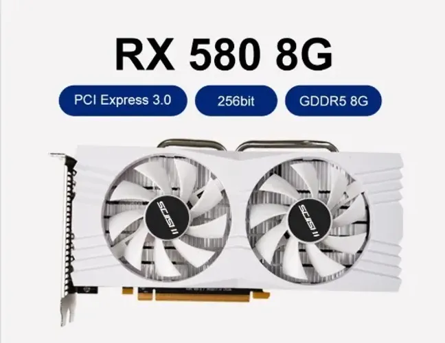 Placa de Vídeo AMD Radeon RX 580 8GB Branca (2048SP)