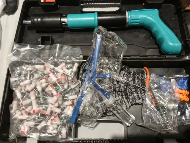 Kit fixadora fixa pino pistola profissional+100pinos