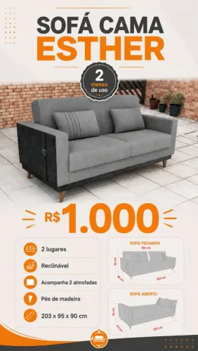 Sofá semi-Novo 1.000