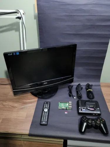 Kit Completo de Videogame Retrô - Raspberry Pi 3B + Controle PS3+1000 games