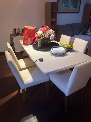 Mesa de jantar em Lacca com 6 cadeiras