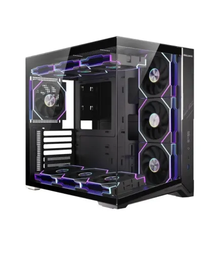 Gabinete Gamer Esgaming Zero Max Black Sem Fans (NOVO)