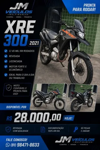Honda XRE 300 ABS 2021 - 45 Mil Km - Revisada