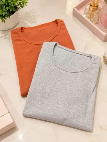 Blusa manga longa canelada