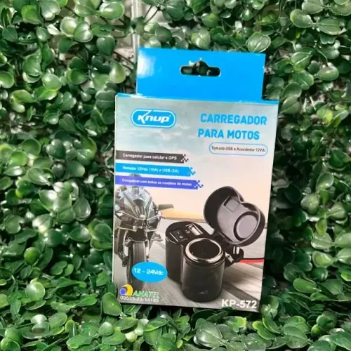 Carregador USB e Acendedor para Moto 12V