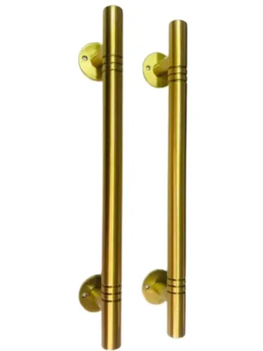 Kit 2 Puxadores 21 Cm / Clássicos Latão Dourado