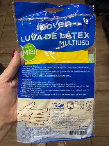 Luva De Látex Multiuso tam M