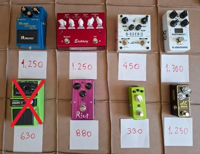 Pedal de Drive, Distorção, Delay e Modulação (vendo separado)