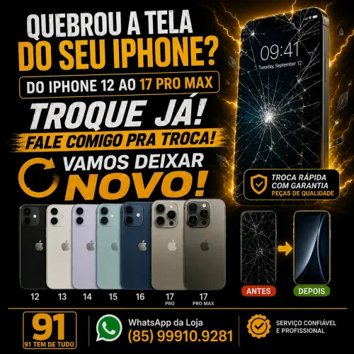 Tela iPhone 12 ao 17 pro max