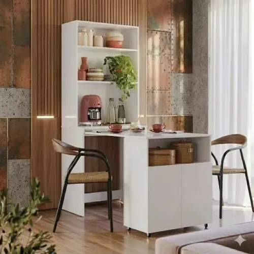 Mesa Retrátil Dueto Branca | Frete Grátis
