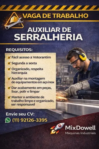 Auxiliar Serralheria - Votorantim temporário