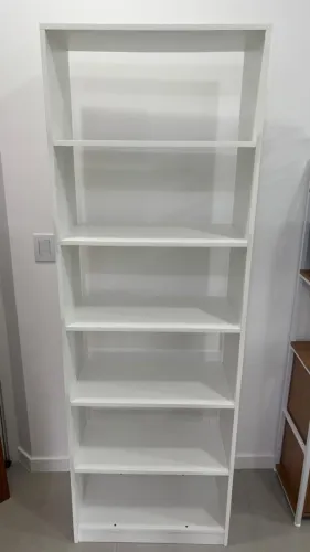 Estante MDF Branca 6 Prateleiras