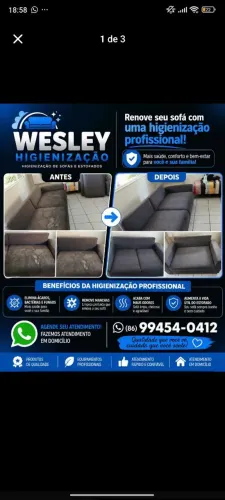 Higienizacao de sofás