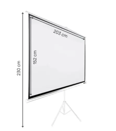 Tela e pedestal 100"
