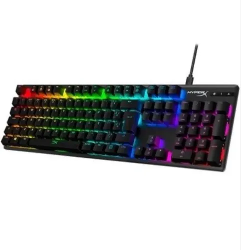 ORIGINAL - Teclado Mecânico Gamer HyperX Alloy Origins, RGB, Switch HyperX Red, Preto 