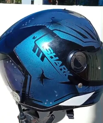 Capacete shark pintura camaleão 