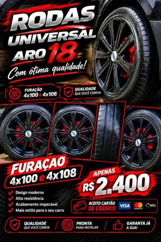 Rodas aro 18 com pneus