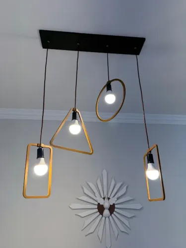 Lustre Pendente Geométrico 