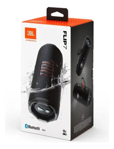 Caixa De Som Bluetooth Jbl Flip 7 Preto Prova D'água NA CAIXA