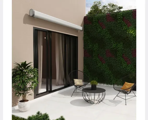 Toldo Retrátil Poliéster Manual Bege 2,95x2,00m Nori Naterial