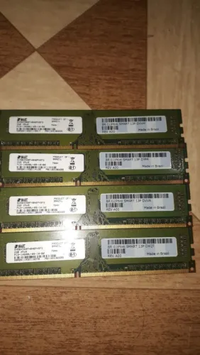 8 GB de Memória Ram- kit 4 pente de memória de 2gb <br>100(aceit