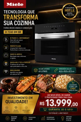 MIELE Forno Micro-ondas e Convecção H 7240 BM BR