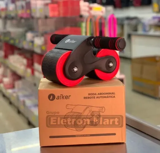 Rolo Abdominal Roda Dupla Aiker Modelo AD-052