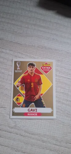 Figurinha extra Copa 2022 Gavi ouro