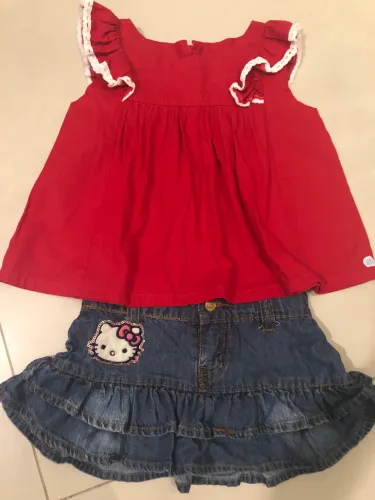 Combo 2 conjuntos + vestido. Tamanho 2 anos.