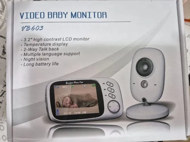 Babá Eletrônica VB603 com Monitor 3.2" LCD, Visão Noturna, Áudio Bidirecional, Sensor de T