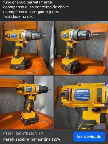Parafusadeira e Furadeira 12v