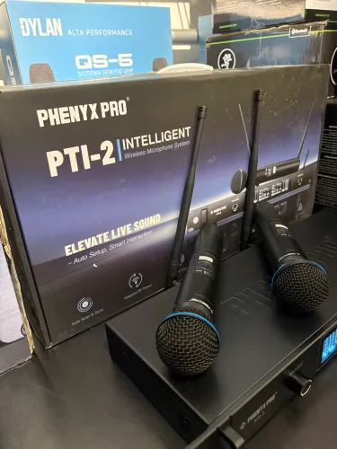 PTI-2 | Sistema de Microfone Sem Fio Inteligente com Auto Scan e Sincronização