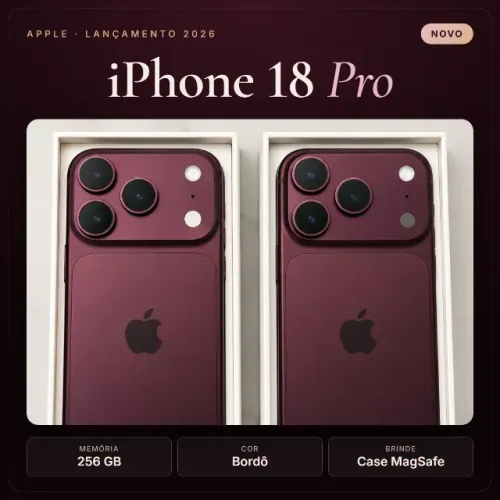 Iphone 18 Pro 256 GB - Cor Bordô
