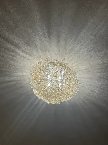 Lustre lamp luz dourado cristal