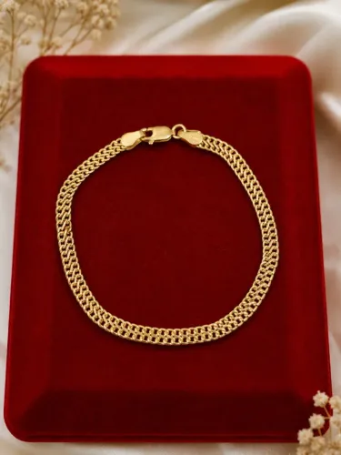 Pulseira modelo lacraia em ouro 18k