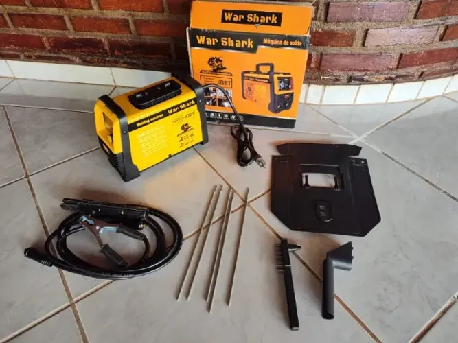Máquina De Solda Inversora Portatil Bivolt 110v/220v Mma Tig Amarelo