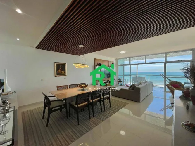 Apartamento frente mar com 3 quartos (2 suítes), 1 vaga à venda em Pitangueiras, Guarujá