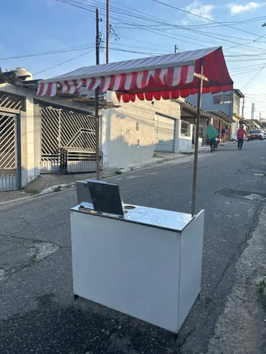 Barraca Buffet Multiuso Com A Mesa Em Aço Inox