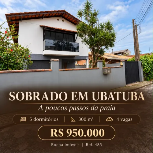 Oportunidade - SOBRADO NA PRAIA DO UBATUBA - SFS