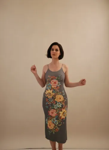 Vestido Midi Cinza FARM