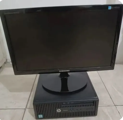 Pc mini, HP ProDesk 400 G3 Intel I5-6500 16Gb DDR 4 HD SSD 1Tb monitor Samsung 19P VGA