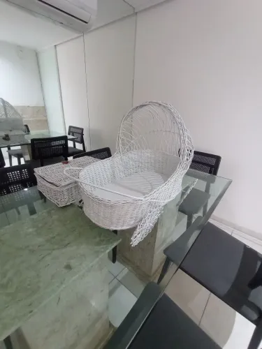 Cesta e carrinho de palha - artesanal