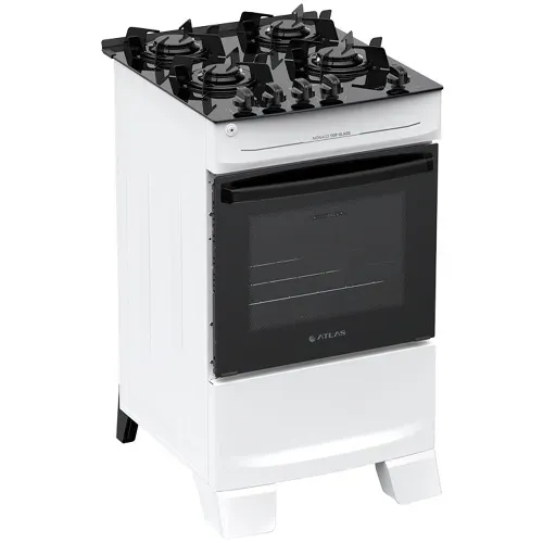FOGAO 4B ATLAS MONACO TOP GLASS MESA VIDRO C/ ACENDEDOR