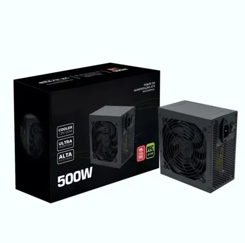 Finde de alimentação pc 500w pfc ativo com cabo 8 pinos