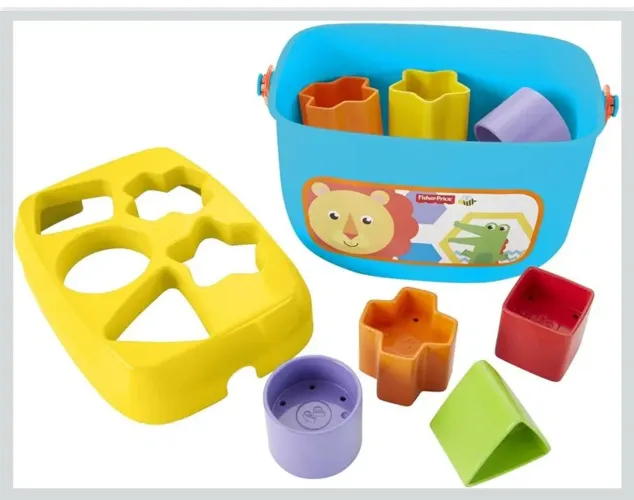 Balde Primeiros Blocos Fisher Price 