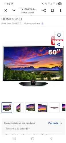 Tv lg 60 polegadas aceito proposta aceito cartão 