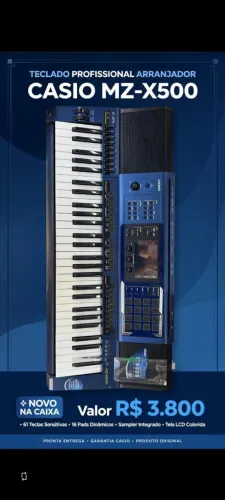 Teclado profissional arranjador casio mzx 500