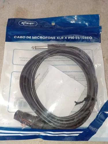 Cabo para microfone xlr para p10 3metros